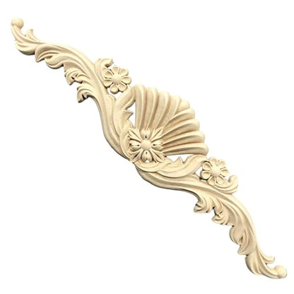 WoodUbend WUB1215 Pack of 2 Pediment Applique - Heat Bendable & Flexible Wood Onlays 10x42cm - DIY Craft, Furniture & Home Decor - Easy to Apply & Paint - Versatile, Reusable & Decorative Decals - size: WUB1215