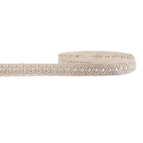 Gimp Braid Trim, 10 Yards 0.59 Inch Fabric Trim, Beige - color: Beige, size: 10yard