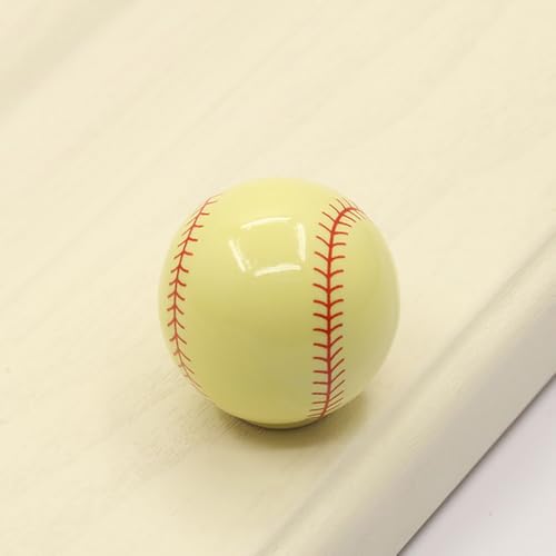 5Pcs Kids Sports Ball Knobs - Cute Ceramic Knobs for Children's Room Nursery Furniture Drawer knobs Lovely Cabinet Drawer knob for Kids, with Screws (Ball) - color: Ball
