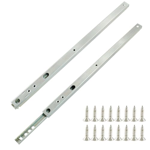12 Inch Drawer Slides, 2pcs Metal Ball Bearing Two Way - size: 12 Inch