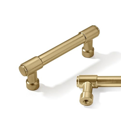 10 Pack 3 Inch Champagne Bronze Cabinet Pulls Gold Drawer Pulls Kitchen Cabinet Hardware Champagne Brass Kitchen Handles for Cabinets Cupboard Handles Drawer Handles - color: Champagne Bronze, size: 3"(76mm) hole center