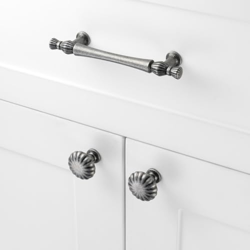 7-1/2 Inch Antique Iron Cabinet Pulls 5 Pack French Style P2408 - color: Antique Iron, size: 7-1/2" Hole Centers-5 Pcs