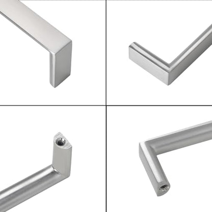 Brushed Satin Nickel Kitchen Cabinet Pulls 3-3/4 Inch 10 Pack - color: Brushed Satin Nickel, size: 3-3/4'' Hole Center(96mm)