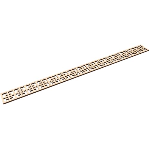 46 3/8"W x 4"H x 3/8"T Cambridge Fretwork Moulding, Birch - color: Birch, size: 4-in. H x 0.375-in. T