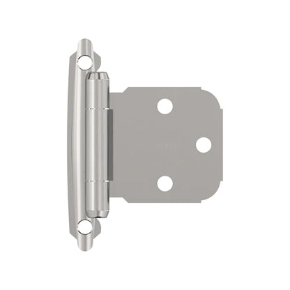 Amerock 1 Pair Variable Overlay Polished Chrome Face Mount Cabinet Hinge - color: Polished Chrome, size: Flat