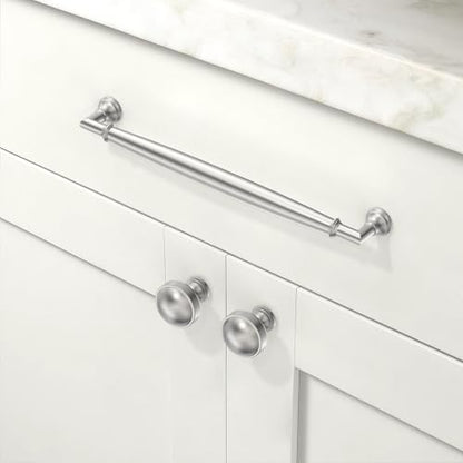 10 Pack Brushed Satin Nickel Cabinet Pulls 7.5 Inch(192mm) Kitchen Cabinet Handles Cabinet Hardware for Drawer Pulls - color: Brushed Satin Nickel, size: 7.5" Hole Center