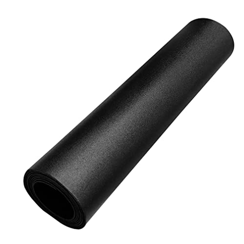 HYANG Smooth Solid Color Black Faux Leather Sheets 1 Rolls 12"X53" (30cmX135cm),Faux Leather is Great for, Bows,Earrings Handmade DIY Craft Projects Making - color: Black