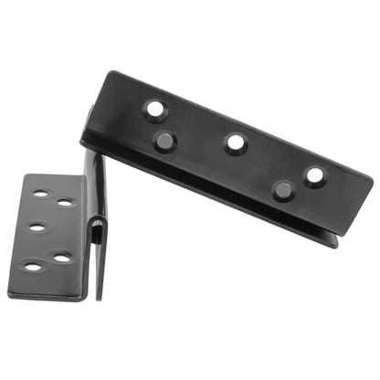 2PCS Heavy-Duty Frame Column Brackets Black Double-Hook Groove
