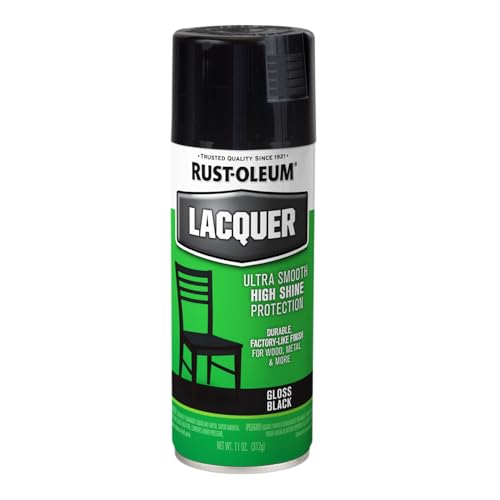 Rust-Oleum Lacquer Black Spray Paint - color: Black, size: 11 Ounce (Pack of 1)
