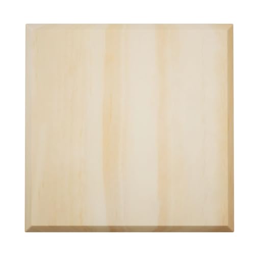 3 1/2"W x 3 1/2"H x 7/8"P Americraft Solid Wood Stain Grade Standard Smooth Rosette with Beveled Edge, Pine - color: Pine, size: 3.5-in. W x 3.5-in. H