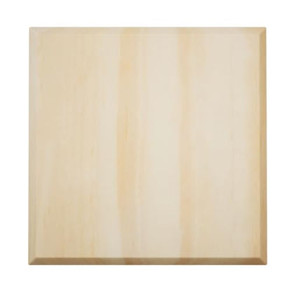 3 1/2"W x 3 1/2"H x 7/8"P Americraft Solid Wood Stain Grade Standard Smooth Rosette with Beveled Edge, Pine - color: Pine, size: 3.5-in. W x 3.5-in. H