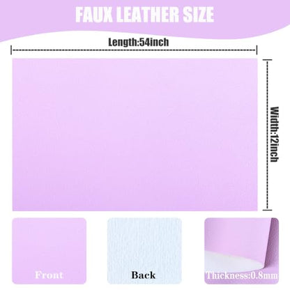 Marine Vinyl Faux Leather,12"X54" Boat Auto Upholstery DIY Projects (Light Purple, 12"X54") - color: Light Purple, size: 12"X54"