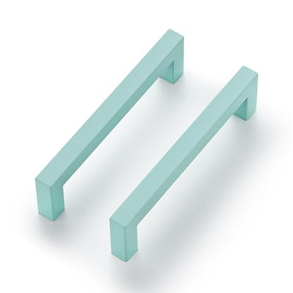 Ravinte Green Square Cabinet Handles Drawer Pulls,5 Inch,5 Pack - color: Green