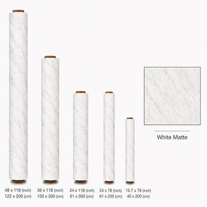 Very Berry Sticker Marble Contact Paper (White Matte, 24" x 118", 2 Pack) - color: White Matte, size: 24" x 118" (2-pack)