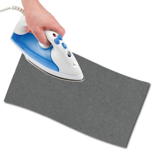 USIT, 1pc Iron-On Mock Suede Repair Patch, 18"x4.5", Ideal for Repairing Trousers, Jackets and Shirts, Unalterable Dyes, Medium Grey - color: Medium Grey, size: 11.5x45 cm