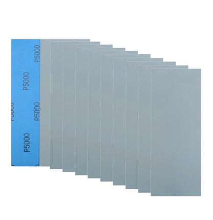 20Pcs 9 x 3.6 Inchs 5000 Grit Wet and Dry Handmade Universal Sanding Sheets, Suitable for Woodworking Furniture/Automobiles/Metal/Lacquer Polishing Sandpaper - style: 5000 Grit