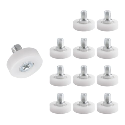 12 Pcs 1 Inch Drawer Rollers, Drawer Slide Roller 25 mm Drawer Pulley Replacement Wheels Bearing Small Pulley Plastic Pulley - size: 1 Inch