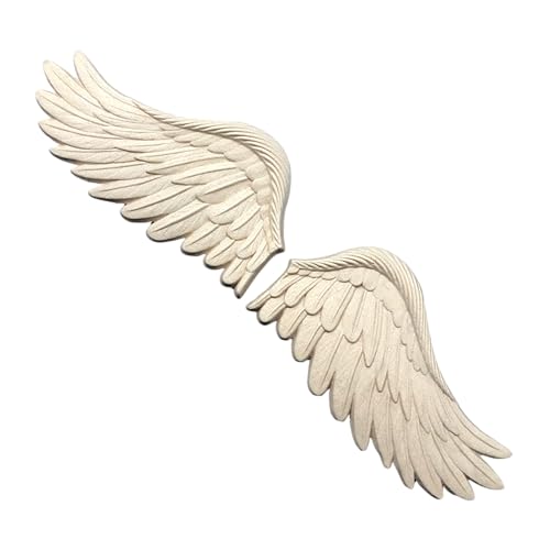 WoodUbend WUB1207 Wings Heat Bendable & Flexible Wood Appliques 15x8.5cm - DIY Craft, Furniture & Home Decor - Easy to Apply & Paint - Versatile, Reusable & Durable Decorative Decals - size: WUB1207