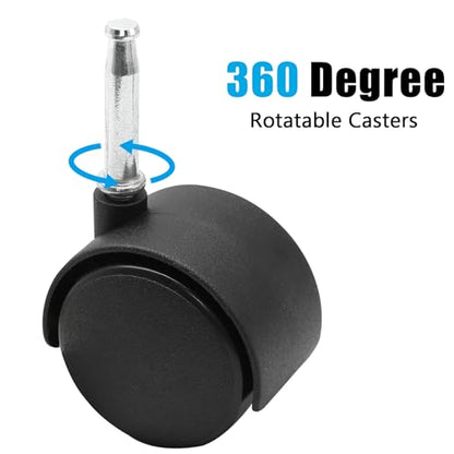 2 Inch Swivel Caster Wheels, M8 Grip Neck Stem, 5pcs - style: 2 Inch-M8 Grip Neck Stem