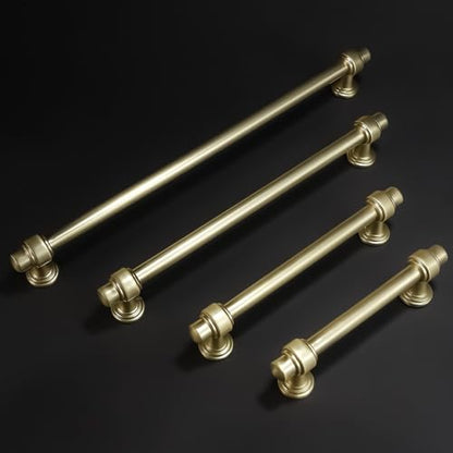 10 Pack 3.75 inch Brushed Brass Kitchen Cabinet Handles Cabinet Pulls Gold Drawer Pulls Kitchen Cabinet Hardware Handles Dresser Handles - color: Brushed Brass, size: 3.75" Hole Center（96mm）