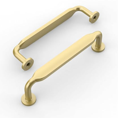 Amerdeco 10 Pack Brushed Gold Cabinet Pulls 3-3/4" - color: Brushed Gold, size: 3.75" hole center, style: 10 Pack