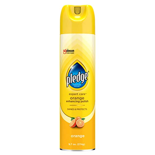 Pledge Expert Care Enhancing Furniture Polish, Orange, 9.7 oz, (1-Pack) - size: 9.7 Ounce (Pack of 1)