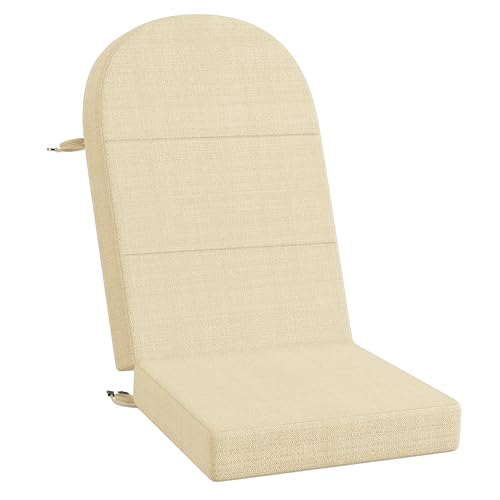 Codi Large Rocking Chair Cushion for Adirondack Chairs, Beige, 1 Pack - color: Beige, size: 20"x20"/20"x28" - Jumbo 1PK