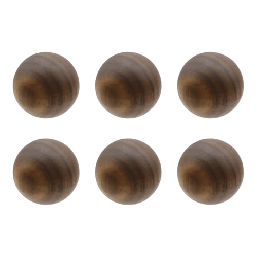 T Tulead 6 Pcs Wood Ball Knobs 1-1/5 Inch Round Wooden Drawer Knobs - style: Manual