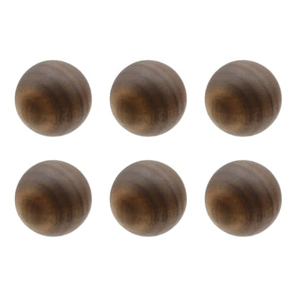 T Tulead 6 Pcs Wood Ball Knobs 1-1/5 Inch Round Wooden Drawer Knobs - style: Manual