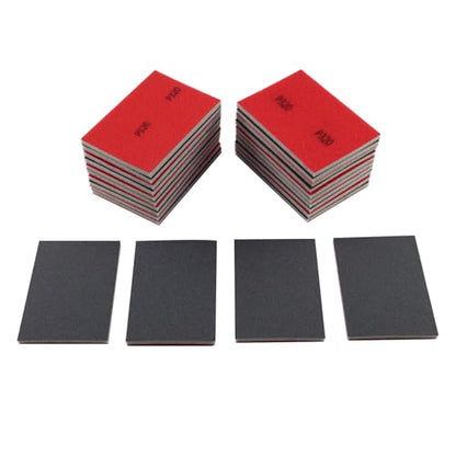 24pcs 320Grits Sanding Sponge, Wet and Dry 4"x2.75" Sanding Block, Reusable Sand Paper for Metal Wood Drywall Walls Stone Automotive Paint Plastic DIY(320 Grits) - size: 320 Grits