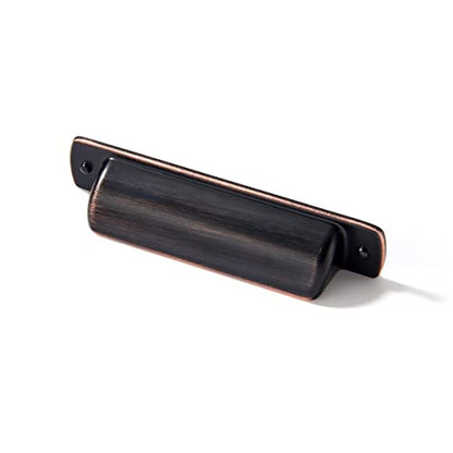 khtumeware 10 Pack 3-3/4" Drawer Pulls Oil Rubbed Bronze Cabinet Cup Pulls Kitchen Hardware Cabinet Handles Drawer Handles Knobs 3-3/4 inch Hole Center - color: Oil Rubbed Bronze, size: Cup Pulls 3-3/4" Hole Center