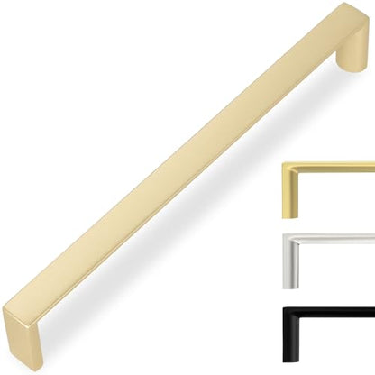 Brushed Gold Kitchen Cabinet Pulls 6-1/4 Inch 10 Pack - color: Brushed Gold, size: 6-1/4'' Hole Center(160mm)