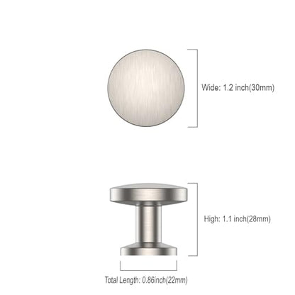 Asidrama 6 Pack Brushed Satin Nickel Kitchen Cabinet Knobs - color: Brushed Satin Nickel, style: 6 Pack