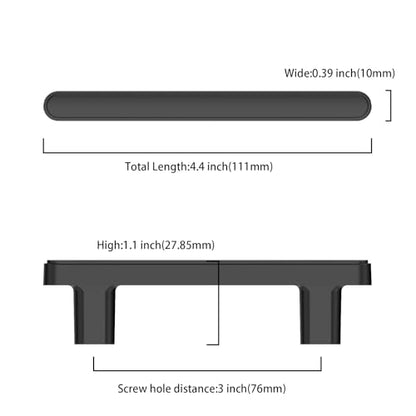 10 Pack 3 Inch(76mm) Kitchen Cabinet Handles Matte Black Cabinet Pulls Kitchen Cabinet Hardware Drawer Pulls for Cupboard Wardrobe - color: Matte Black, size: 3"/76MM Hole Center