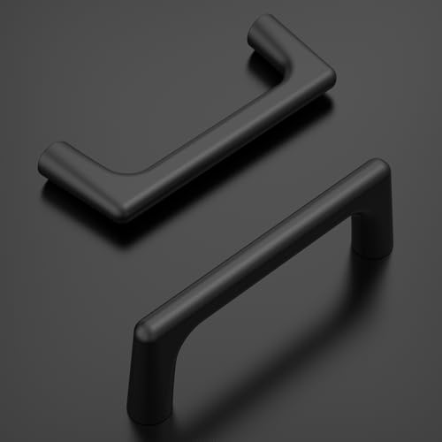 Amerdeco 10 Pack Matte Black Cabinet Pulls 3" - color: Matte Black, size: 3" hole center