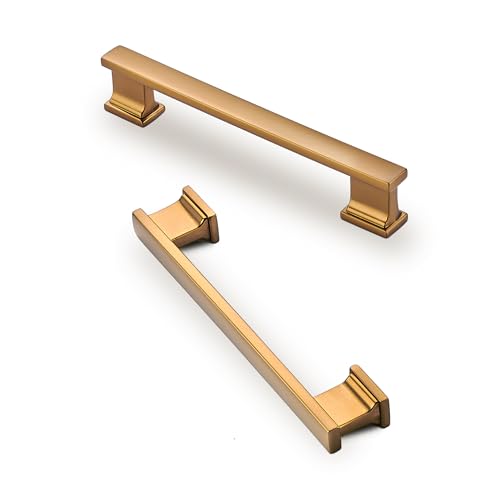 10 Pack 6 Inch Length|5 Inch(128mm) Hole Center Champagne Bronze Kitchen Cabinet Handles, Cabinet Pulls Kitchen Cabinet Hardware, Cupboard Pulls, Drawer Handles - color: Champagne Bronze, size: 5 inch Hole Center(128mm), style: 10 Pack Handle