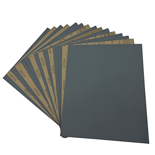 2500 Grit Wet Dry Sandpaper, 15PCS 9x11 Inch Silicon Carbide Sanding Sheets - style: Grit 2500