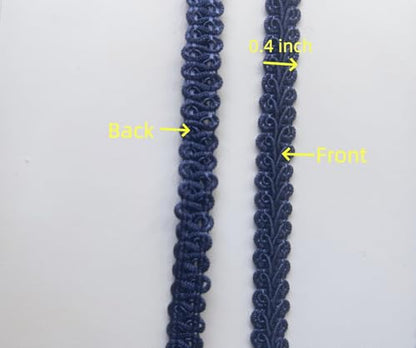 10 Yards Navy Blue Braid Lace Trim 0.4 Inch Woven Fabric Lace Trim for Sewing Costume Home Decor DIY Craft