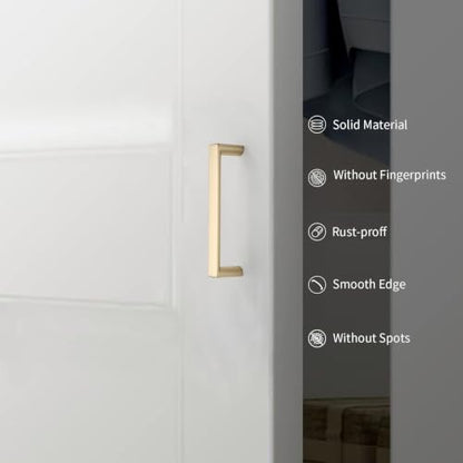 30 Pack 3 Inch Brushed Gold Cabinet Pulls, Kitchen Hardware - color: Brushed Gold, size: 3"/76MM Hole Center, style: 30 Pack
