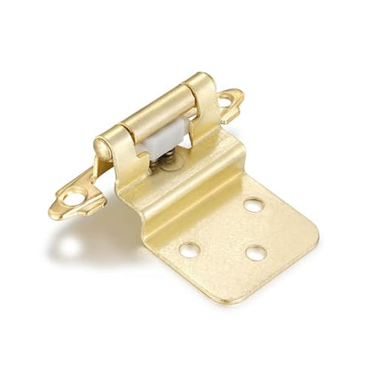 Gold Cabinet Hinges, 3/8” Inset, 4 Pack - color: Gold, size: 3/8 Inch Inset