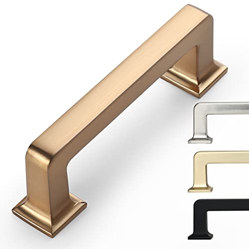 9BUILD 10 Pack 3 Inch Champagne Bronze Cabinet Handles,Kitchen Hardware - color: Champagne Bronze, size: 3"/76MM Hole Center