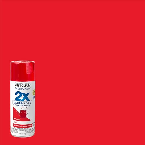 Rust-Oleum 334024 Painter's Touch 2X Ultra Cover Spray Paint, 12 oz, Gloss Apple Red (Pack of 4) - color: Gloss Apple Red, size: 12 Ounce (Pack of 4)