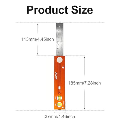 Imbot Leveling Marking Ruler Adjustable for Carpentry Woodworking