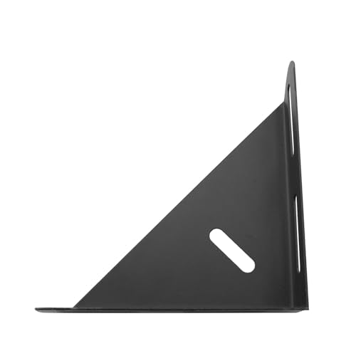 2PCS Stainless Steel Large Triangular Brackets Right Angle Supports Furniture Connectors Cabinet Storage Box Fixing Hardware Heavy Duty High Strength Bed Frame Corner Supports Black