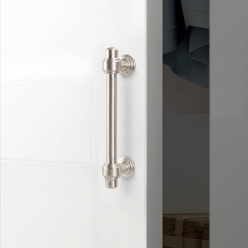 10 Pack 3-3/4 Inch(96mm) Kitchen Cabinet Handles Brushed Satin Nickel Cabinet Pulls Silvery Drawer Pulls Zinc Alloy Kitchen Hardware - color: Brushed Satin Nickel, size: 3-3/4'' Hole Center(96mm)