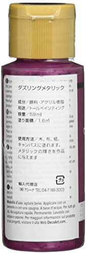 DecoArt Dazzling Metallics Paint, 2-Ounce, Berry