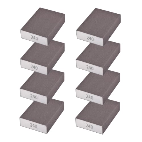 8Pcs 240Grit Sanding Sponges, Wet Dry Sanding Blocks - size: 240Grit