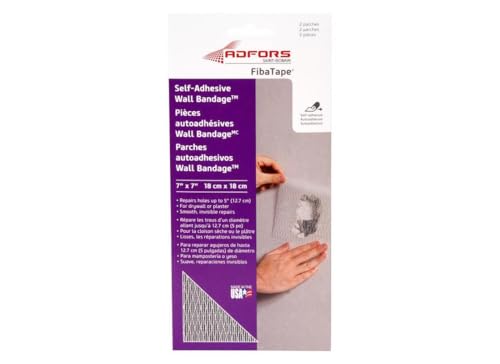Adfors+Saint+Gobain+Fdw6570-U+7%22+X+7%22+White+Fibatape+Self-Adhesive+Wall+Bandage+2+Count
