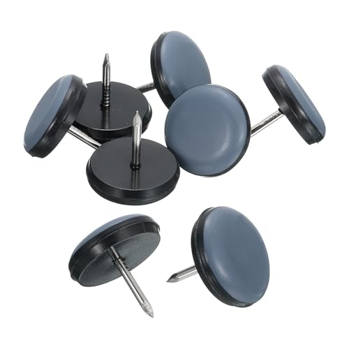 uxcell 8Pcs Nail on Furniture Sliders, 7/8"(22mm) Round Furniture Glides Sliders, Chair Furniture Glides Pads, Chair Leg Protector Pads Furniture Pads for Sofas, Cabinets, Light Blue - size: 7/8"