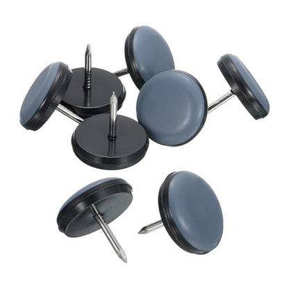 uxcell 8Pcs Nail on Furniture Sliders, 7/8"(22mm) Round Furniture Glides Sliders, Chair Furniture Glides Pads, Chair Leg Protector Pads Furniture Pads for Sofas, Cabinets, Light Blue - size: 7/8"